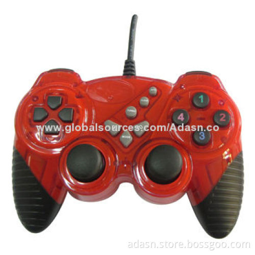 Wired PC USB game controller with double shock, fashionable design & various colors